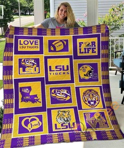 Geaux LSU Tigers Quilt Blanket Bedding Set