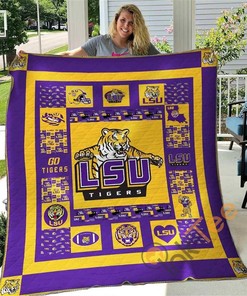 Geaux Tigers Quilt Blanket Bedding Set With Pilliwcase Option
