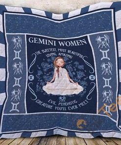 Gemini Horoscope Themed Quilt Blanket Bedding Set