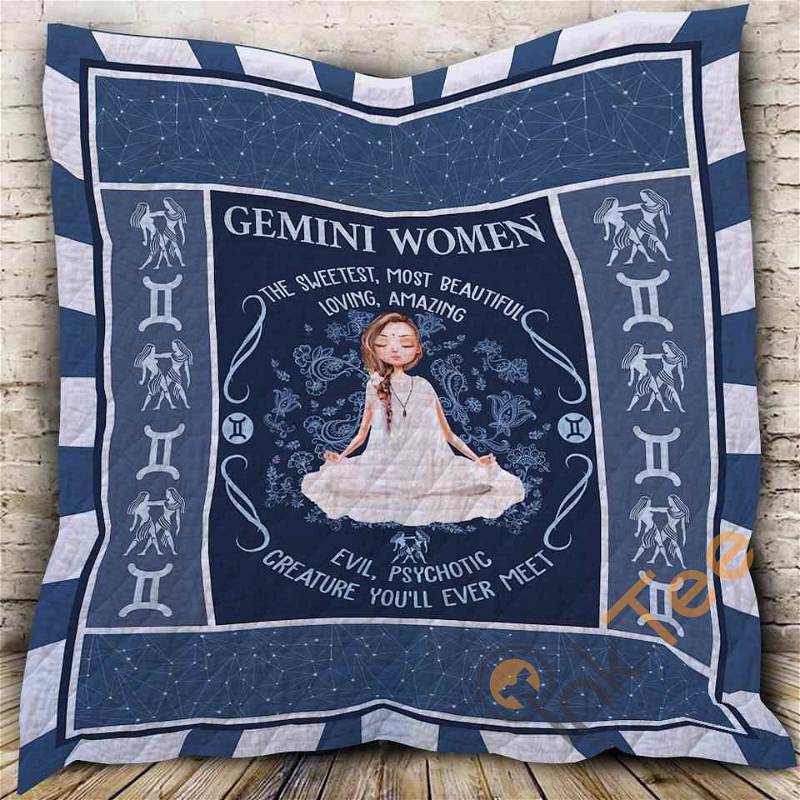 Gemini Horoscope Themed Quilt Blanket Bedding Set