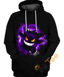 Gengar Purple Light Hoodie 3D