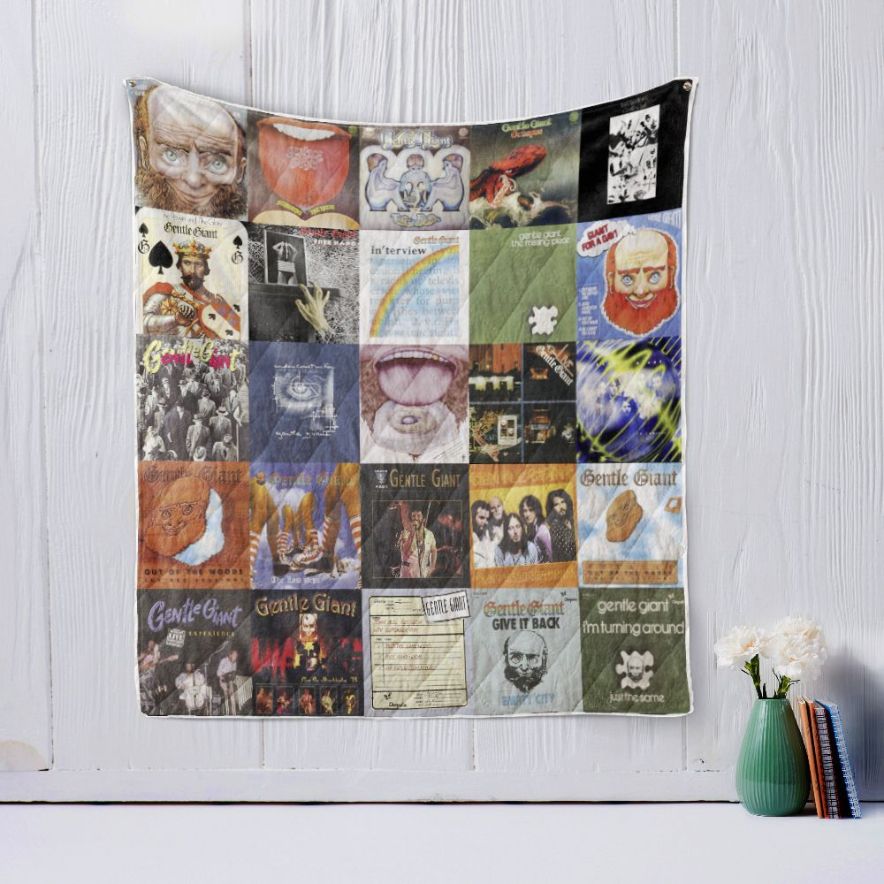 Gentle Giant Band Vintage Quilt Blanket Bedding Set