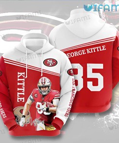 George Kittle Hoodie 3D 85 Signature San Francisco 49ers Gift