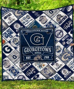 Georgetown Hoyas EST 17 Quilt Blanket Bedding Set