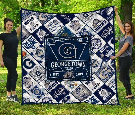 Georgetown Hoyas EST 17 Quilt Blanket Bedding Set