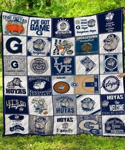 Georgetown Hoyas Ncaa Quilt Blanket Bedding Set