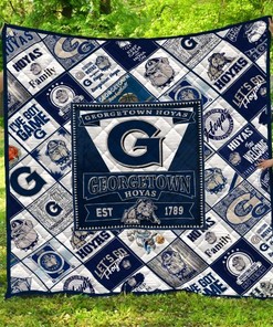 Georgetown Hoyas Quilt Blanket Bedding Set for Home Décor