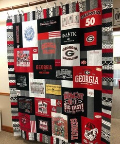 Georgia Bulldog Quilt Blanket Bedding Set for Home Décor
