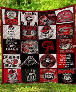 Georgia Bulldogs Go Dawgs Quilt Blanket Bedding Set