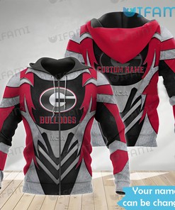 Georgia Bulldogs Hoodie 3D Armor Custom Name Georgia Bulldogs Gift
