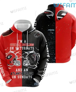 Georgia Bulldogs Hoodie 3D Bulldogs On Saturdays Falcon On Sundays Gift