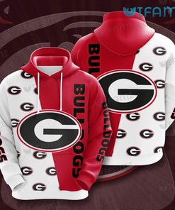 Georgia Bulldogs Hoodie 3D Logo Pattern Georgia Bulldogs Gift