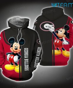 Georgia Bulldogs Hoodie 3D Mickey Mouse Georgia Bulldogs Gift