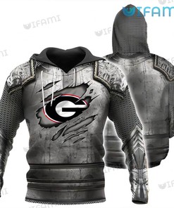 Georgia Bulldogs Hoodie 3D Scratched Armor Georgia Bulldogs Gift
