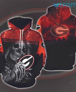 Georgia Bulldogs Hoodie 3D Smile Skull Death Georgia Bulldogs Gift