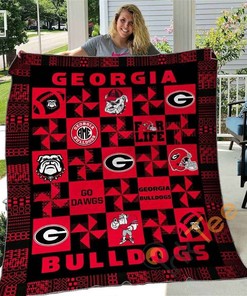 Georgia Bulldogs Quilt Blanket Bedding Set