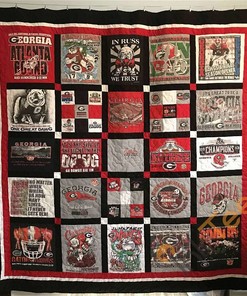 Georgia Bulldogs Quilt Blanket Bedding Set With Pilliwcases Option