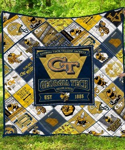Georgia Tech Yellow Jackets Quilt Blanket Bedding Set