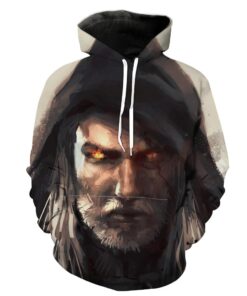 Geralt Witcher Geralt Face Gaming Hoodie 3D