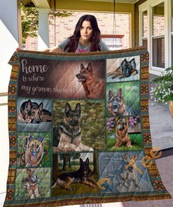 German Shepherd Design Personalized Quilt Blanket Bedding Set for Home Decor