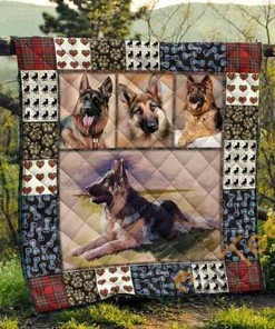 German Shepherd Dog Pets 3D All Over Print Quilt Blanket Bedding Set