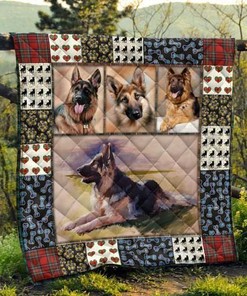 German Shepherd Dog Pets Quilt Blanket Bedding Set