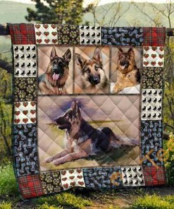 German Shepherd Dog Pets Quilt Blanket Bedding Set