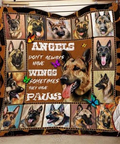 German Shepherd Pet Quilt Blanket Bedding Set with 2 Pillowcases