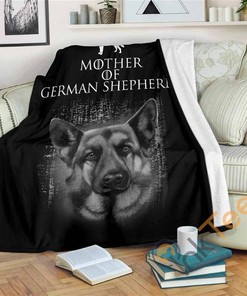 German Shepherd Sherpa Fleece Blanket Gifts for Family, for Couple