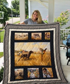 German Shorthaired Pointer On The Farm Quilt Blanket Bedding Set