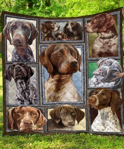German Shorthaired Pointer Picture Collection Quilt Blanket Bedding Set