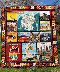 Germany Quilt Blanket Bedding Set With Pilliwcases Option