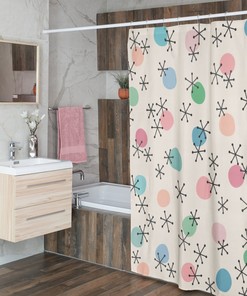 Get The Ultimate Retro Look In Your Bathroom With Our Mid Century Modern Shower Curtains And Tub Curtain