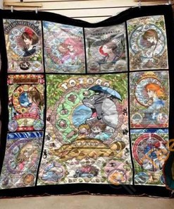 Ghibli Antique Art Quilt Blanket Bedding Set