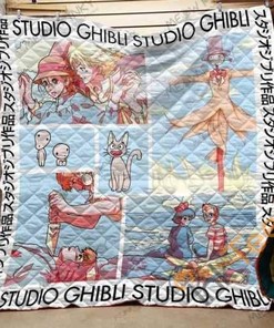 Ghibli Couples Retro Tone Quilt Blanket Bedding Set
