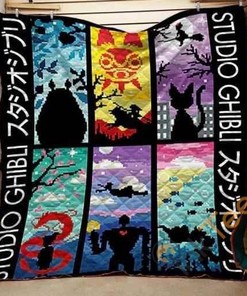 Ghibli Cross Stitch Quilt Blanket Bedding Set