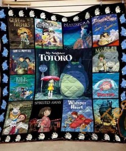 Ghibli Poster Quilt Blanket Bedding Set