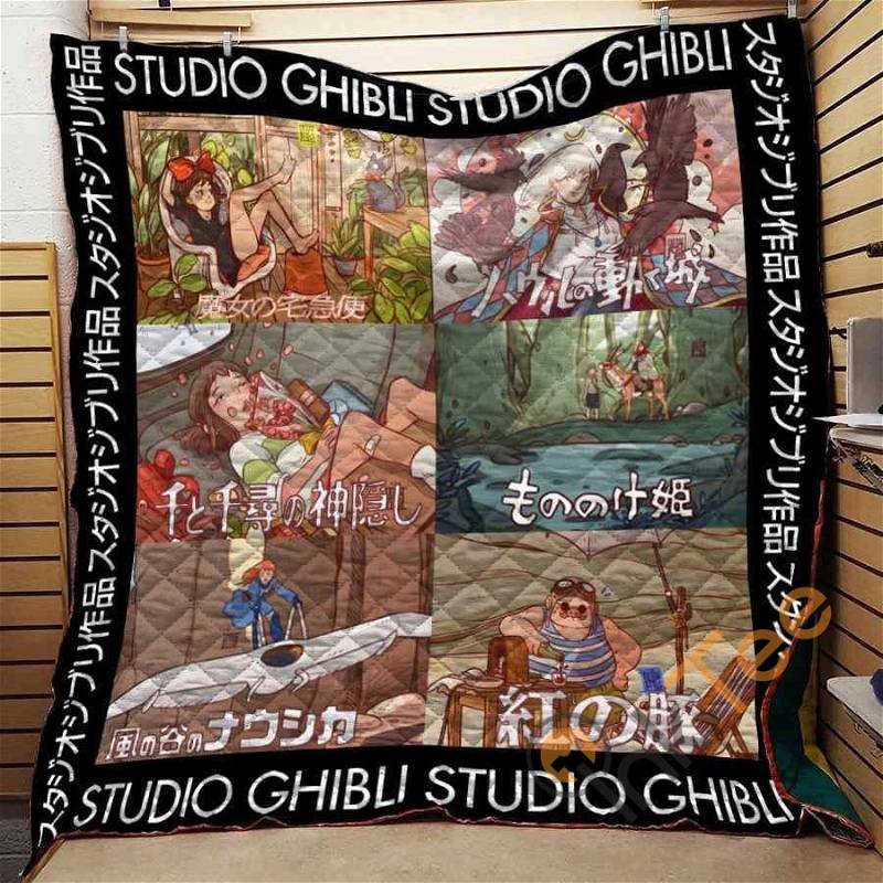 Ghibli Scenic Art Anime Quilt Blanket Bedding Set
