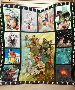 Ghibli Soul Quilt Blanket Bedding Set for Home Décor