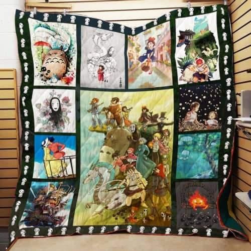 Ghibli Soul Quilt Blanket Bedding Set for Home Décor