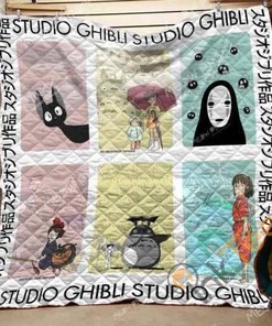 Ghibli Totoro Chihiro Kiki Quilt Blanket Bedding Set