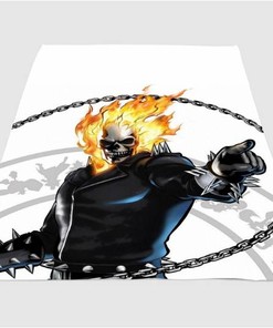 Ghost Rider Comic Sherpa Fleece Blanket Gifts for Family, for Couple