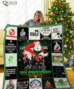 Ghostbusters 35th Anni Quotes Quilt Blanket Bedding Set