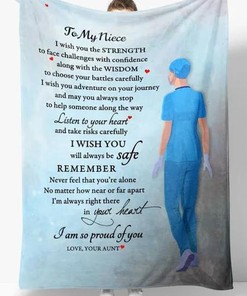Gift For Niece Nurse From Aunt Blanket for Home Décor