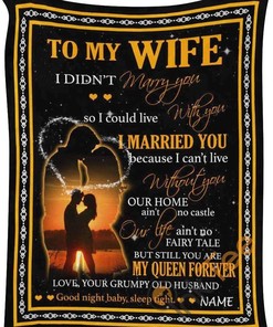 Gift From Husband To My Wife Gift For Birthday Holiday Christmas Valentine's Day Mother's Day Father's Day Sherpa Fleece Blanket