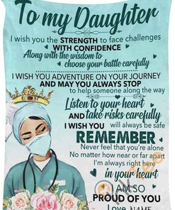 Gift From Mom To My Daughter Gift For Birthday Holiday Christmas Valentine's Day Mother's Day Father's Day Sherpa Blanket Fleece Blanket