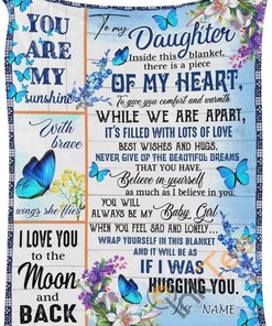 Gift From Mom To My Daughter Gift For Birthday Holiday Christmas Valentine's Day Mother's Day Father's Day Sherpa Fleece Blanket