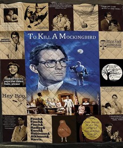 Gift for Lovers of To Kill a Mockingbird: Personalized Quilt Blanket Bedding Set