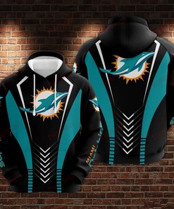 Gift for Miami Dolphins NFL Fans - 3D Printed Zip-Up Hoodie
