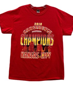 Gildan Kansas City Chiefs Shirt Mens Medium Red Short Sleeve Football NFL Cotton